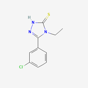 molecular formula C10H10ClN3S B3003545 5-(3-氯苯基)-4-乙基-4H-1,2,4-三唑-3-硫酚 CAS No. 26028-63-7