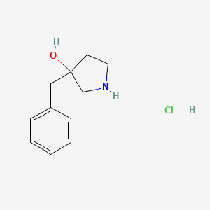 molecular formula C11H16ClNO B3003546 3-Benzylpyrrolidin-3-ol hydrochloride CAS No. 897044-22-3