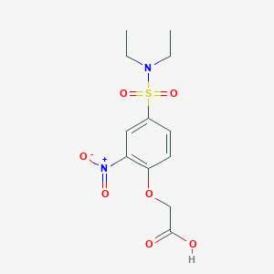 molecular formula C12H16N2O7S B3003554 2-[4-(Diethylsulfamoyl)-2-nitrophenoxy]acetic acid CAS No. 733030-43-8