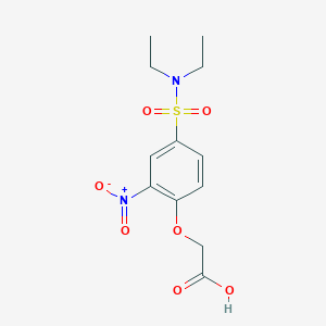 molecular formula C12H16N2O7S B3003554 2-[4-(二乙基磺酰氨基)-2-硝基苯氧基]乙酸 CAS No. 733030-43-8