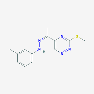 molecular formula C13H15N5S B300356 1-[3-(Methylsulfanyl)-1,2,4-triazin-5-yl]ethanone (3-methylphenyl)hydrazone 