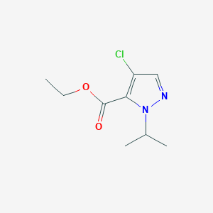 molecular formula C9H13ClN2O2 B3003561 ethyl 4-chloro-1-isopropyl-1H-pyrazole-5-carboxylate CAS No. 1697858-71-1