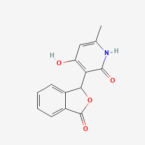 4-hydroxy-6-methyl-3-(3-oxo-1,3-dihydroisobenzofuran-1-yl)pyridin-2(1H)-one