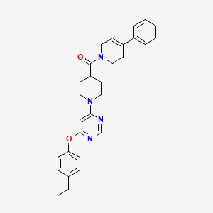 molecular formula C29H32N4O2 B3003568 (1-(6-(4-ethylphenoxy)pyrimidin-4-yl)piperidin-4-yl)(4-phenyl-5,6-dihydropyridin-1(2H)-yl)methanone CAS No. 1115923-03-9