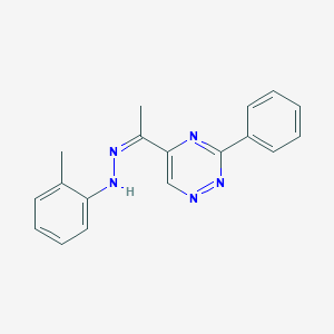molecular formula C18H17N5 B300357 2-methyl-N-[(Z)-1-(3-phenyl-1,2,4-triazin-5-yl)ethylideneamino]aniline 