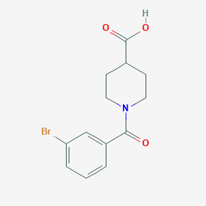 molecular formula C13H14BrNO3 B3003574 1-(3-Bromobenzoyl)piperidine-4-carboxylic acid CAS No. 889952-10-7