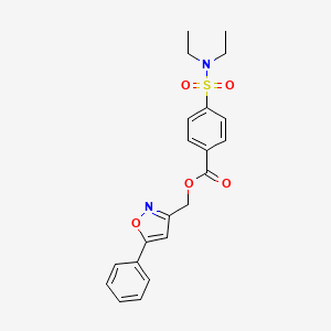 (5-phenylisoxazol-3-yl)methyl 4-(N,N-diethylsulfamoyl)benzoate