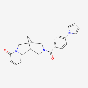 molecular formula C22H21N3O2 B3003582 3-(4-(1H-pyrrol-1-yl)benzoyl)-3,4,5,6-tetrahydro-1H-1,5-methanopyrido[1,2-a][1,5]diazocin-8(2H)-one CAS No. 1206991-57-2