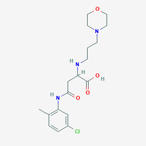 molecular formula C18H26ClN3O4 B3003583 4-((5-Chloro-2-methylphenyl)amino)-2-((3-morpholinopropyl)amino)-4-oxobutanoic acid CAS No. 1097874-51-5