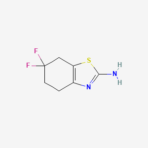 molecular formula C7H8F2N2S B3003593 6,6-二氟-5,7-二氢-4H-1,3-苯并噻唑-2-胺 CAS No. 1785342-60-0