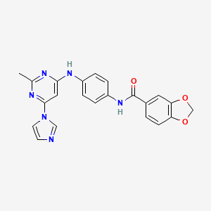 N-(4-((6-(1H-imidazol-1-yl)-2-methylpyrimidin-4-yl)amino)phenyl)benzo[d][1,3]dioxole-5-carboxamide