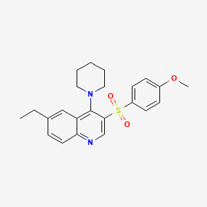 6-Ethyl-3-(4-methoxyphenyl)sulfonyl-4-piperidin-1-ylquinoline