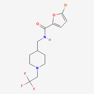 molecular formula C13H16BrF3N2O2 B3003601 5-Bromo-N-[[1-(2,2,2-trifluoroethyl)piperidin-4-yl]methyl]furan-2-carboxamide CAS No. 2319805-49-5