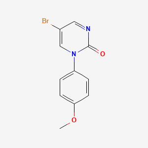molecular formula C11H9BrN2O2 B3003608 5-溴-1-(4-甲氧基苯基)嘧啶-2(1H)-酮 CAS No. 2090092-40-1