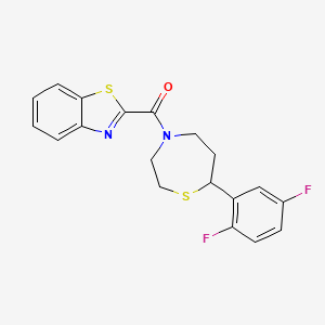 Benzo[d]thiazol-2-yl(7-(2,5-difluorophenyl)-1,4-thiazepan-4-yl)methanone