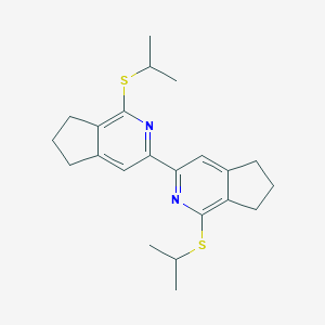 molecular formula C22H28N2S2 B300363 3,3'-bis{1-(isopropylsulfanyl)-6,7-dihydro-5H-cyclopenta[c]pyridine} 