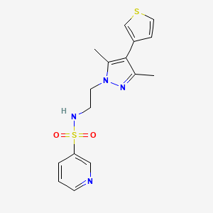 N-(2-(3,5-dimethyl-4-(thiophen-3-yl)-1H-pyrazol-1-yl)ethyl)pyridine-3-sulfonamide
