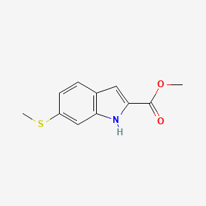 molecular formula C11H11NO2S B3003637 methyl 6-(methylsulfanyl)-1H-indole-2-carboxylate CAS No. 202584-20-1