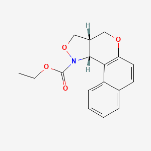 molecular formula C17H17NO4 B3003642 3a,11c-二氢-3H-苯并[5,6]色烯并[4,3-c]异恶唑-1(4H)-羧酸乙酯 CAS No. 317833-19-5