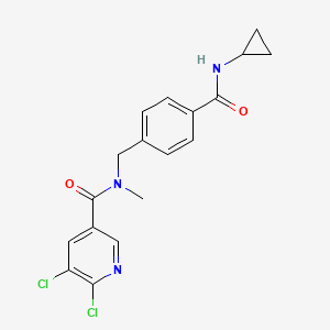 5,6-dichloro-N-{[4-(cyclopropylcarbamoyl)phenyl]methyl}-N-methylpyridine-3-carboxamide