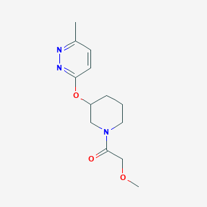 molecular formula C13H19N3O3 B3003651 2-Methoxy-1-(3-((6-methylpyridazin-3-yl)oxy)piperidin-1-yl)ethanone CAS No. 2034225-94-8