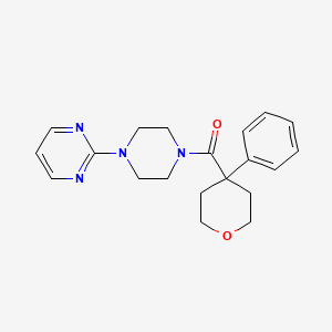 molecular formula C20H24N4O2 B3003655 (4-phenyltetrahydro-2H-pyran-4-yl)(4-(pyrimidin-2-yl)piperazin-1-yl)methanone CAS No. 1203402-33-8
