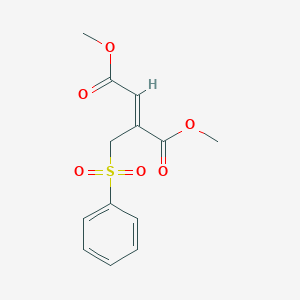 molecular formula C13H14O6S B300366 Dimethyl 2-[(phenylsulfonyl)methyl]-2-butenedioate 