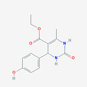 molecular formula C14H16N2O4 B3003661 4-(4-羟基苯基)-6-甲基-2-氧代-1,2,3,4-四氢嘧啶-5-羧酸乙酯 CAS No. 123629-41-4