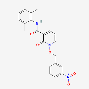 molecular formula C21H19N3O5 B3003664 N-(2,6-二甲苯基)-1-((3-硝基苄基)氧基)-2-氧代-1,2-二氢吡啶-3-甲酰胺 CAS No. 852365-91-4