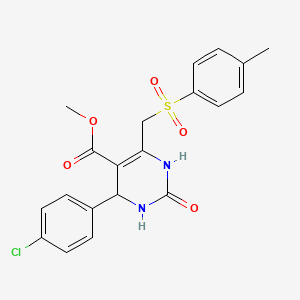 molecular formula C20H19ClN2O5S B3003665 Methyl 4-(4-chlorophenyl)-2-oxo-6-(tosylmethyl)-1,2,3,4-tetrahydropyrimidine-5-carboxylate CAS No. 931332-25-1