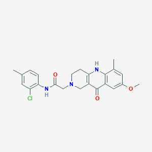 molecular formula C23H24ClN3O3 B3003667 N-(2-chloro-4-methylphenyl)-2-(8-methoxy-6-methyl-10-oxo-3,4,5,10-tetrahydrobenzo[b][1,6]naphthyridin-2(1H)-yl)acetamide CAS No. 1326898-83-2