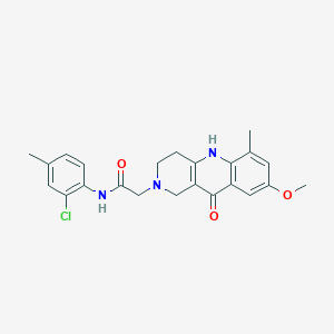 N-(2-chloro-4-methylphenyl)-2-(8-methoxy-6-methyl-10-oxo-3,4,5,10-tetrahydrobenzo[b][1,6]naphthyridin-2(1H)-yl)acetamide