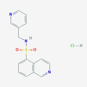 molecular formula C15H14ClN3O2S B3003670 N-(pyridin-3-ylmethyl)isoquinoline-5-sulfonamide hydrochloride CAS No. 1217090-57-7