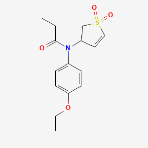 molecular formula C15H19NO4S B3003671 N-(1,1-二氧化-2,3-二氢噻吩-3-基)-N-(4-乙氧基苯基)丙酰胺 CAS No. 863020-82-0