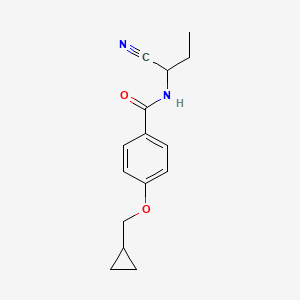 molecular formula C15H18N2O2 B3003681 N-(1-cyanopropyl)-4-(cyclopropylmethoxy)benzamide CAS No. 1311520-66-7
