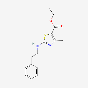molecular formula C15H18N2O2S B3003683 5-甲基-3-((2-苯乙基)氨基)-2,4-噻唑羧酸乙酯 CAS No. 196797-06-5