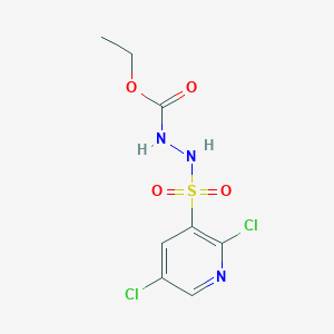 molecular formula C8H9Cl2N3O4S B3003691 N'-[(2,5-dichloropyridin-3-yl)sulfonyl]ethoxycarbohydrazide CAS No. 2094438-97-6