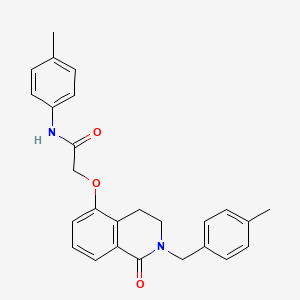 2-((2-(4-methylbenzyl)-1-oxo-1,2,3,4-tetrahydroisoquinolin-5-yl)oxy)-N-(p-tolyl)acetamide