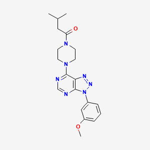 molecular formula C20H25N7O2 B3003701 1-(4-(3-(3-methoxyphenyl)-3H-[1,2,3]triazolo[4,5-d]pyrimidin-7-yl)piperazin-1-yl)-3-methylbutan-1-one CAS No. 920414-43-3