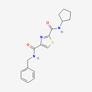 molecular formula C17H19N3O2S B3003706 N~4~-benzyl-N~2~-cyclopentyl-1,3-thiazole-2,4-dicarboxamide CAS No. 1251627-60-7