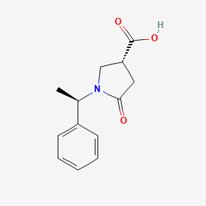 molecular formula C13H15NO3 B3003709 (3R)-5-氧代-1-[(1R)-1-苯乙基]吡咯烷-3-羧酸 CAS No. 99735-43-0