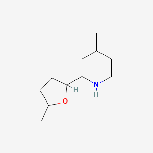 4-Methyl-2-(5-methyloxolan-2-yl)piperidine