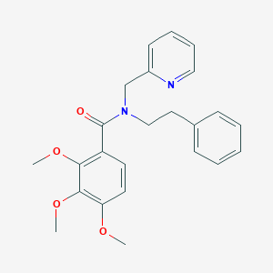 molecular formula C24H26N2O4 B3003714 2,3,4-trimethoxy-N-phenethyl-N-(pyridin-2-ylmethyl)benzamide CAS No. 1286727-33-0