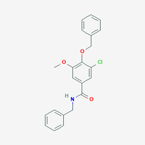molecular formula C22H20ClNO3 B300372 N-benzyl-4-(benzyloxy)-3-chloro-5-methoxybenzamide 