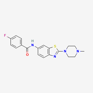 molecular formula C19H19FN4OS B3003720 4-fluoro-N-(2-(4-methylpiperazin-1-yl)benzo[d]thiazol-6-yl)benzamide CAS No. 1105222-91-0