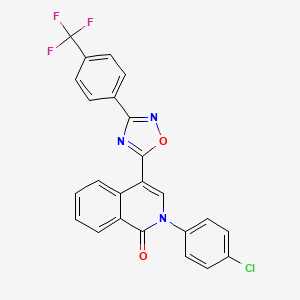 2-(4-chlorophenyl)-4-(3-(4-(trifluoromethyl)phenyl)-1,2,4-oxadiazol-5-yl)isoquinolin-1(2H)-one
