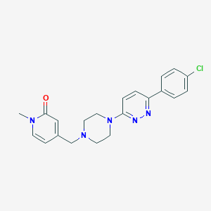 4-[[4-[6-(4-Chlorophenyl)pyridazin-3-yl]piperazin-1-yl]methyl]-1-methylpyridin-2-one