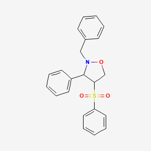 molecular formula C22H21NO3S B3003729 2-Benzyl-3-phenyl-4-(phenylsulfonyl)tetrahydroisoxazole CAS No. 339011-77-7