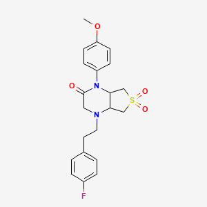 4-(4-fluorophenethyl)-1-(4-methoxyphenyl)hexahydrothieno[3,4-b]pyrazin-2(1H)-one 6,6-dioxide