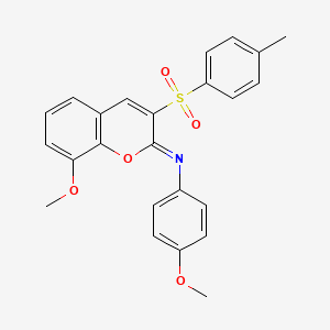 molecular formula C24H21NO5S B3003733 (Z)-4-methoxy-N-(8-methoxy-3-tosyl-2H-chromen-2-ylidene)aniline CAS No. 902557-58-8